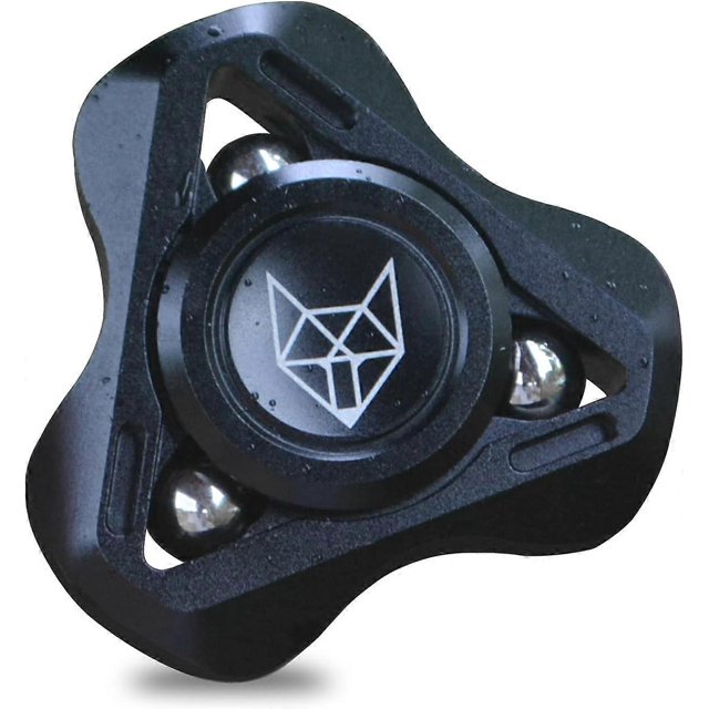 Fidget Spinners de metal, juguetes EDC para niños y adultos, novedosos juguetes portátiles para aliviar la ansiedad, el aburrimiento, el TDAH y el autismo (negro)