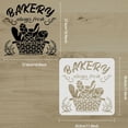 thumbnail image 2 of 1pc Bakery Stencil Bread Basket Stencil 30x30cm Reusable French Bakery Painting Stencil PET Wheat Ears Craft Stencils Wall Tile Decoration with Letters, 2 of 7