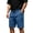 Blue, variant on Xzbqbs Men's Tactical Cargo Shorts Stretch Waist Zipper Pocket Summer Bottoms Solid Color Lightweight Outdoor Utility Trousers with Pockets