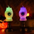 thumbnail image 2 of Halloween Pumpkin Lantern Electronic Candle Decoration, Flameless LED Tealight Prop with Warm Flickering Glow for Tabletop Mantel Shelf Party Scene Setting Fall Accent Ornament for Safe Home Styling, 2 of 6