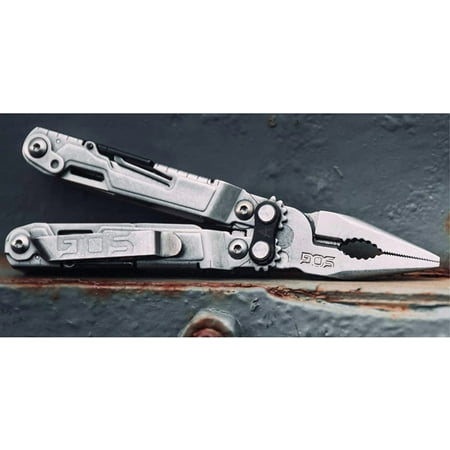 PowerPint Mini Compact Stainless Steel Multi-Tool |18 Lightweight Specialty Tools & Multitool Pliers Pocket Knife Stone Wash