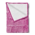 thumbnail image 2 of Modern Soft Flannel Fleece Blanket, Brick Wall Backdrop in Pastel Color Birthday Street Celebration 90's Retro Invitation, Cozy Plush for Indoor and Outdoor Use, 50" x 70", Magenta, by Ambesonne, 2 of 5