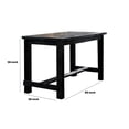 thumbnail image 2 of Maykoosh Rectangular Counter Height Table With Block Legs, Tribal Treasures Black, 2 of 5