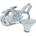 thumbnail image 5 of Link Smart-79K Girl's Glitter Bow Strap Buckle Platform Wrapped Heel Sandals, 5 of 7