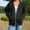 Black, variant on Womens Casual Solid Long Sleeve Zipper Hooded Coat Pocket Sweatshirt Tops Features: Lady Tunic Sweatshirt Petite Women Tops Snap Pullover Cow Lady Sweatshirt Hoodie Sweatshirt Hemlock Womens Long