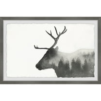Marmont Hill Alone Reindeer Framed Painting Print
