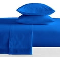 thumbnail image 2 of 100% Egyptian Cotton Bed Sheets Set with 12" Inch Deep Pocket - Soft & Cooling Sheets - 4 Piece Sheets & Pillowcases - 400 Thread Count Luxury Bedding - Royal Blue Solid, Full-XXL Size., 2 of 7