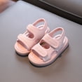 thumbnail image 6 of Viluyesy Boys Open Toe Sandals - Toddler Summer Beach Shoes Casual Comfortable Solid Color Infant First Walkers Pink Size 8, 6 of 10