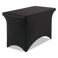 Black Stretch Fabric Table Cover, 4'
