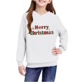 thumbnail image 4 of NAISIBABY Girls Long Sleeve Hoodie, Christmas Graphic Loose Soft Fall Winter Pullover Fashion Hooded Sweatshirt White 5T, 4 of 4
