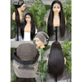 thumbnail image 6 of Hidden Strap Straight 360 Full Lace Front Wig Human Hair Glueless Wigs 26inch Pre Plucked 250% Density Natural Color Wig With Drawstring HD Full Lace Human Hair Wigs 26Inch, 6 of 7