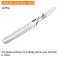 thumbnail image 3 of Uxcell Staple Remover Tools, Flat Staplers Puller Stainless Steel Office Home Silver 4 Pack, 3 of 5