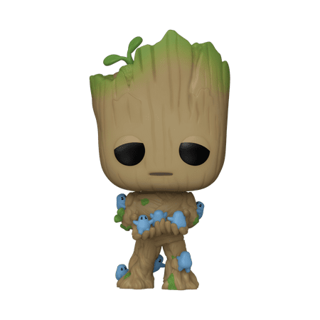 UPC: 0889698706520 | Funko Pop! Marvel: I Am Groot – Groot with Grunds Vinyl Bobblehead