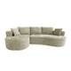 thumbnail image 5 of Bossa - Sala Modular en Forma de L de 3 Plazas con Diseño Curvo | Chloe Taupe | Tapizado en Tela Suave y Resistente con Cojines Decorativos, 5 of 10