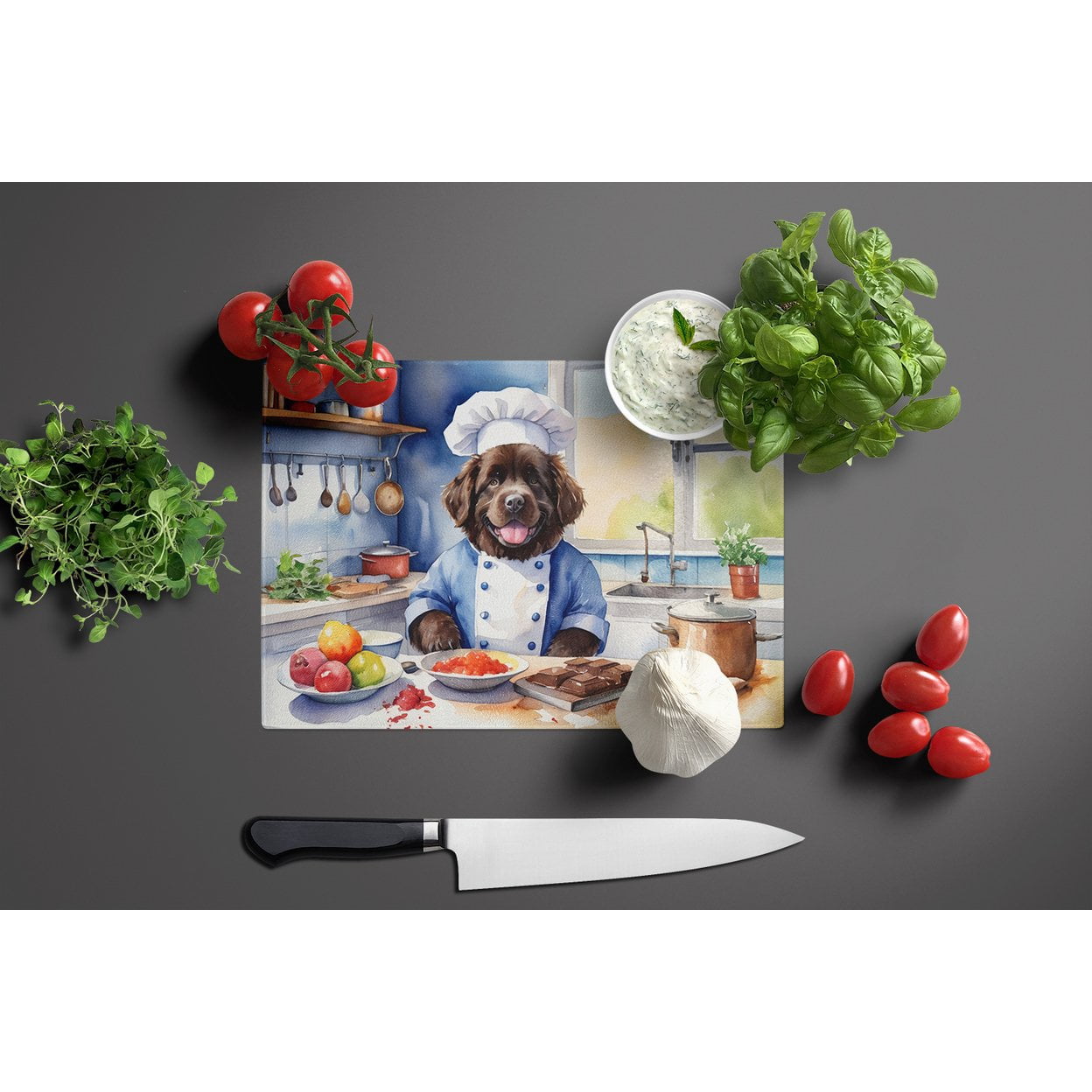 Newfoundland The Chef Glass Cutting Board 12 in x 15 in