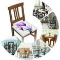 thumbnail image 6 of 4 Packs Removable Chair Seat Covers for Dining Room, Spring Purple Flower Stretchable Wedding Party Chair Slipcovers Cushion Protector Summer Tulip Furniture Decor, 16.9x16.9 Inches, 6 of 6
