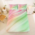 thumbnail image 5 of jejeloiu Rainbow Geometric Print Queen Sheet Sets For Kids,Colorful Aesthetic Art Bed Set For Girls,4 Pieces, 5 of 6