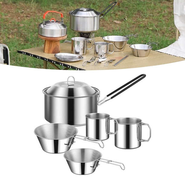 Olla De Cocina Shamjiam Equipo Plegable Para Acampar 6 Piezas