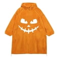 thumbnail image 5 of WOYY Kids Pumpkin Pajama Onesies Unisex Soft Flannel Sleepwear Hooded Jumpsuit, Sizes 5-15, 5 of 5