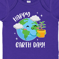thumbnail image 4 of Inktastic Happy Earth Day Cute Smiling Planet Earth with Tree Boys or Girls Baby Bodysuit, 4 of 5