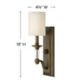 thumbnail image 6 of 4790EZ Hinkley Lighting Sussex - 1 Light Wall Sconce in Traditional Style - 4.75 Inches Wide by 18 Inches High-English Bronze Finish, 6 of 6