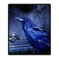 thumbnail image 1 of RYLABLUE Couverture de Corbeau Couverture en Molleton pour Canapé Ou Lit 58x80 Pouces, 1 of 3