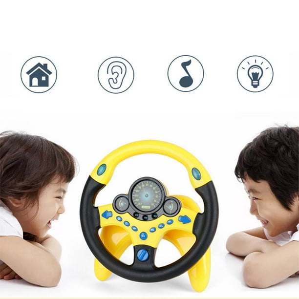 Volante De Juguete Con Luces Y Sonidos Para Asiento De Coche – Simulación De Conducción, Regalo Para Niños De 3 A 8 Años