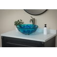 thumbnail image 3 of Green And Blue Swirls Glass Vessel Sink, 3 of 17