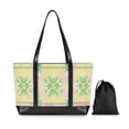 thumbnail image 7 of FORMRS Canvas Laptop Tote Bag for Women with 15.6" Computer Compartments Shoulder Handbag, Retro Beige Stars, 7 of 7