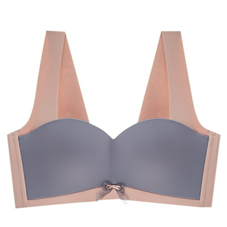 

Bra Women s Sexy Latex Traceless Large Size With Steel Ring Sport Adjustable Tank Bra Underwear Other running sports bras for women Blue