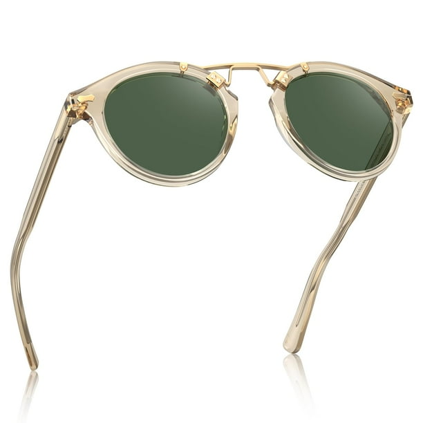 Lentes de Sol CARFIA Doble Puente Transparente Amarillo Polarizados para Hombre