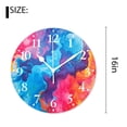 thumbnail image 2 of 16 Inch Wall Clock Battery Operated Silent Clock Decorative for Office, Kitchen, Outdoor, Living Room，Modern Colorful Tie Dye Lovely, 2 of 4