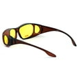 thumbnail image 3 of Large XL Polarized Fit-Over Night Driving Sunglasses 63mm and 65mm Fitover Anti-Glare - Yellow Lens Fitover, 3 of 4