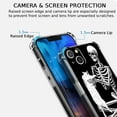 thumbnail image 3 of Skull and Cat Case for iPhone 13 Mini,Aesthetic Art Design Pattern Soft Full TPU Bumper Cover, 3 of 5