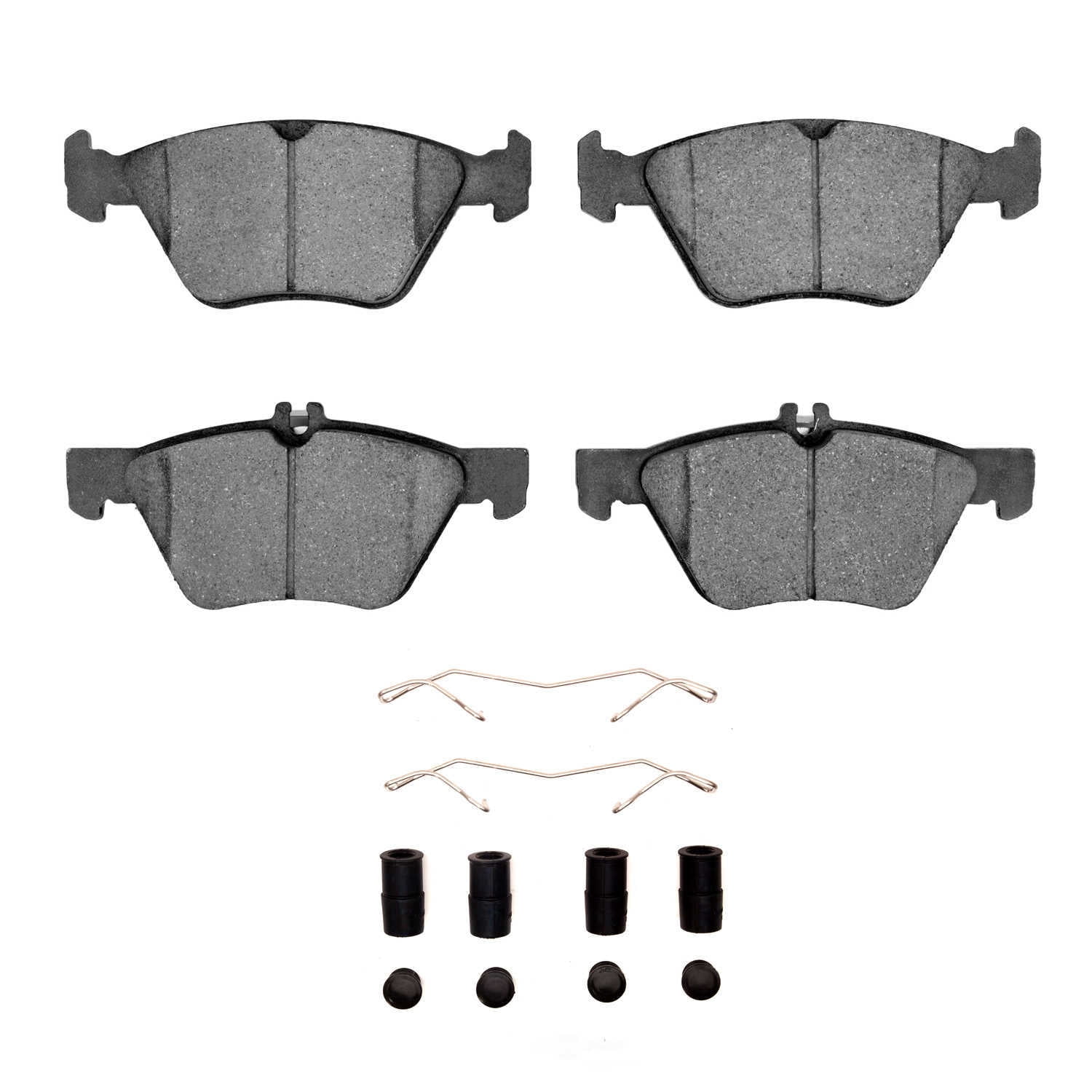 Dynamic Friction Company 1551-0740-01 DFC 5000 Advanced Brake Pads - Low Metallic and Hardware Kit