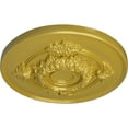 thumbnail image 3 of Ekena Millwork 13 3/4"OD x 1"P Monique Ceiling Medallion (Fits Canopies up to 3 3/4"), Hand-Painted Rich Gold, 3 of 6