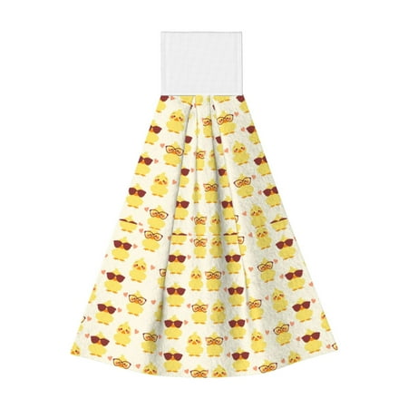 

Coaee Cute Yellow Duck for Fast Absorbent Hanging Towels with Velcro for Kitchen Bathroom Laundryroom