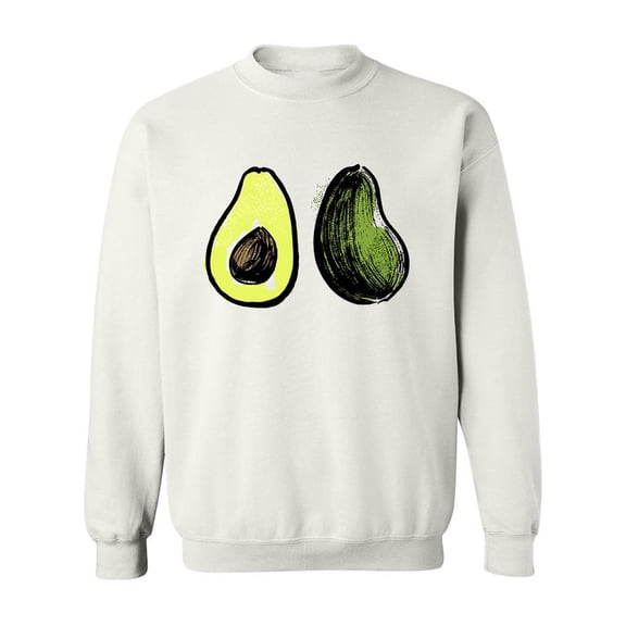 Halves Of Avocados Colored   Sweatshirt Men -Image by Shutterstock, Male Medium