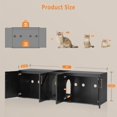 thumbnail image 2 of TEQIN Cat Litter Box Enclosure for 2 Cats,Litter Box Furniture with Double Room, Central Entry, Cat Hidden Litter Box TV Stand for Living Room, 55”L x 17.2”W x 22.4”H, 2 of 9