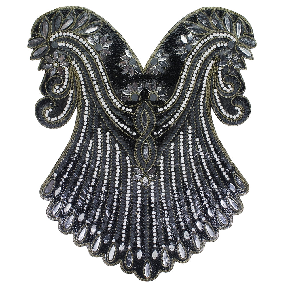 Large Hot Fix Rhinestones Applique Crystal Iron on Patches Trimming Embellishment for Party Dress Clothes Decorated 1 Piece