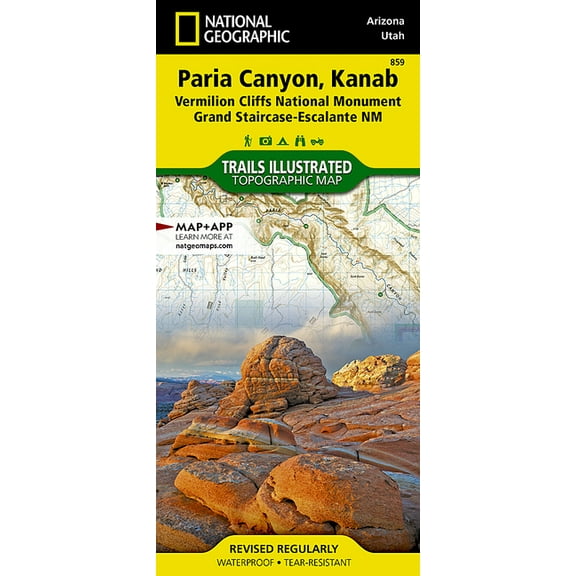 National Geographic Trails Illustrated Map: Paria Canyon, Kanab [vermillion Cliffs National Monument, Grand Staircase-Escalante National Monument] - Folded Map