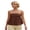 Brown, variant on Womens Ruffle Hem Bandeau Flowy Tube Tops Casual Summer Back Smocked Babydoll Top Sleeveless Strapless Peplum Shirts Going Out Tanks Top
