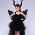 thumbnail image 3 of TheFound Kids Unisex Halloween Costume Prop, Solid Color Wings Devil's Horn Hair Hoop Accessory for Cosplay, 3 of 8