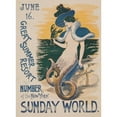 thumbnail image 2 of Anonymous 11x14 Black Ornate Wood Framed Double Matted Museum Art Print Titled: June 16. Great Summer Resort Number of the New York Sunday World (1895), 2 of 5