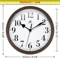 thumbnail image 7 of Infinity Instruments Classic Round Brown Traditional Wall Clock 9.625 Inch, 7 of 7