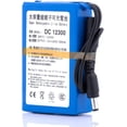 thumbnail image 6 of 12V Battery Rechargeable Pack with Charger Battery DC12300 3000mAh for Powering The System Devices Like Bluetooth CCTV Camera Led Light Strip and More,Backup, 6 of 7