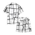 thumbnail image 4 of Men's 2 Piece Casual Retro Summer Beach Button Down Shirt Short Sleeve Shirts and Shorts Outfits Sets, 4 of 6