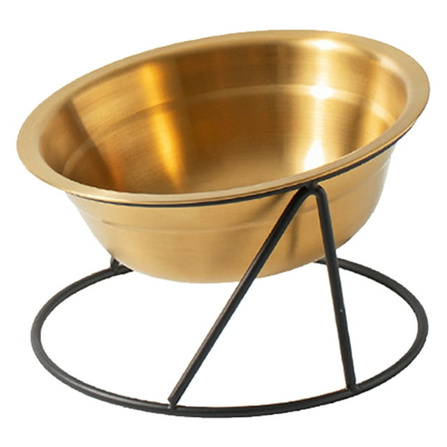 Cuenco de acero inoxidable para gatos, perros, bebederos y comida para proteger las vértebras cervicales.