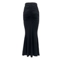 thumbnail image 5 of BUWTTER Women's Skirts High Waist Stretch Knit Pleated Elegant Bodycon Party Pure Color Black Skirt L, 5 of 7