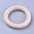 thumbnail image 2 of 100pcs Unfinished Wood Linking Rings Macrame Wooden Rings Annular Khaki 64~65x10mm Inner Diameter: 44mm, 2 of 2